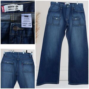 Rare Vtg  Levi’s Movin’On Rambler Denim Jeans Men’s W36 L30 Flap Pockets